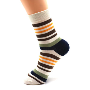 Men's color stripes socks the latest design popular men's socks 5 PAIRS STRIPED SOCKS SUIT FASHION DESIGNER COLOURED COTTON 6-11