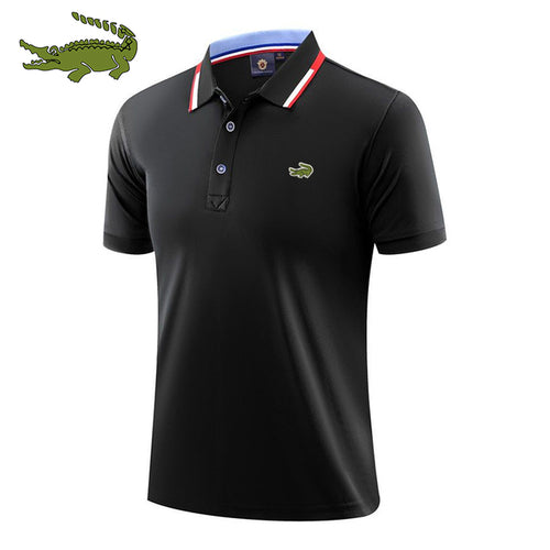 Men's cotton printed polo shirt spring, summer and autumn new business