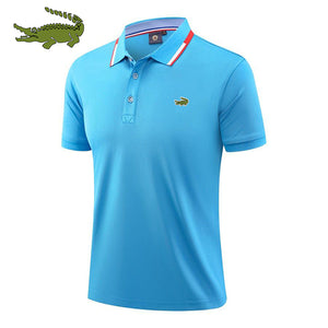 Men's cotton printed polo shirt spring, summer and autumn new business