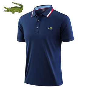 Men's cotton printed polo shirt spring, summer and autumn new business
