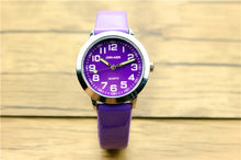 Load image into Gallery viewer, Nazeyt children lovely 7 colors dial leather watch little boys and girls luminous hands gift clock Reloj de cuarzo free shipping