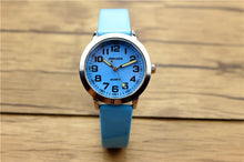 Load image into Gallery viewer, Nazeyt children lovely 7 colors dial leather watch little boys and girls luminous hands gift clock Reloj de cuarzo free shipping