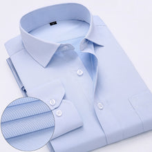 Load image into Gallery viewer, New Arrived 2018 mens work shirts Brand soft Long sleeve square collar regular striped /twill men dress shirts white male tops