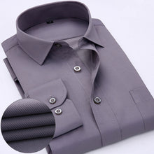 Load image into Gallery viewer, New Arrived 2018 mens work shirts Brand soft Long sleeve square collar regular striped /twill men dress shirts white male tops