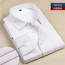Load image into Gallery viewer, New Arrived 2018 mens work shirts Brand soft Long sleeve square collar regular striped /twill men dress shirts white male tops