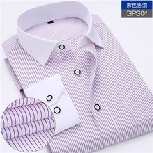 Load image into Gallery viewer, New Arrived 2018 mens work shirts Brand soft Long sleeve square collar regular striped /twill men dress shirts white male tops