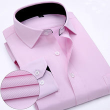 Load image into Gallery viewer, New Arrived 2018 mens work shirts Brand soft Long sleeve square collar regular striped /twill men dress shirts white male tops