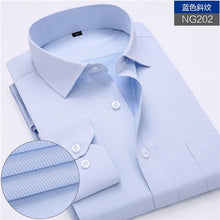 Load image into Gallery viewer, New Arrived 2018 mens work shirts Brand soft Long sleeve square collar regular striped /twill men dress shirts white male tops