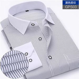 New Arrived 2018 mens work shirts Brand soft Long sleeve square collar regular striped /twill men dress shirts white male tops
