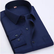 Load image into Gallery viewer, New Arrived 2018 mens work shirts Brand soft Long sleeve square collar regular striped /twill men dress shirts white male tops