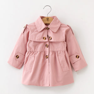 New Girls jacket children's clothing girl trench coat kids jacket hooded girl coats Winter Trench Wind Dust Hooded Outerwear
