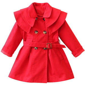 New Girls jacket children's clothing girl trench coat kids jacket hooded girl coats Winter Trench Wind Dust Hooded Outerwear