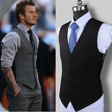 Load image into Gallery viewer, New Wedding Dress High-quality Goods Cotton Men&#39;s Fashion Design Suit Vest / Grey Black High-end Men&#39;s Business Casual Suit Vest