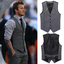 Load image into Gallery viewer, New Wedding Dress High-quality Goods Cotton Men&#39;s Fashion Design Suit Vest / Grey Black High-end Men&#39;s Business Casual Suit Vest