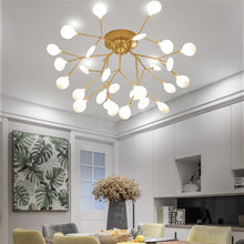 Load image into Gallery viewer, Nordic style tree firefly ceiling lamp simple art creative personality living room bedroom dining room lighting