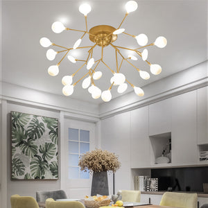 Nordic style tree firefly ceiling lamp simple art creative personality living room bedroom dining room lighting