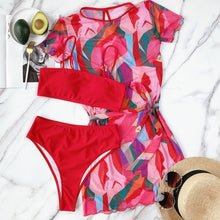 Load image into Gallery viewer, printed 3PCs Women Fashion Bikini Set Swimwear