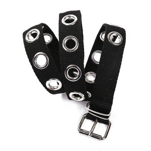 Pu Leather Adjustable Fashion Double Grommet Belt Rock Motorcycle