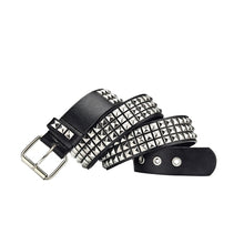 Load image into Gallery viewer, Pu Leather Adjustable Fashion Double Grommet Belt Rock Motorcycle