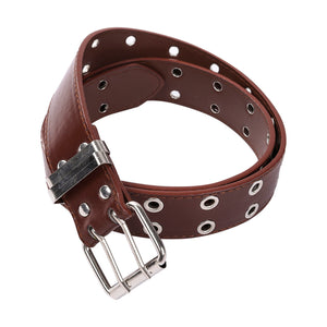 Pu Leather Adjustable Fashion Double Grommet Belt Rock Motorcycle