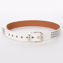 Load image into Gallery viewer, Pu Leather Adjustable Fashion Double Grommet Belt Rock Motorcycle