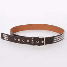 Load image into Gallery viewer, Pu Leather Adjustable Fashion Double Grommet Belt Rock Motorcycle