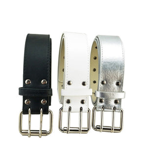 Pu Leather Adjustable Fashion Double Grommet Belt Rock Motorcycle