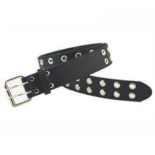 Load image into Gallery viewer, Pu Leather Adjustable Fashion Double Grommet Belt Rock Motorcycle