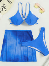 Load image into Gallery viewer, Tie Dye Bikini Swimsuit Women 3 Piece Bathing Suit