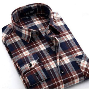 Plaid Shirt 2018 New Autumn Winter Flannel Red Checkered Shirt Men Shirts Long Sleeve Chemise Homme Cotton Male Check Shirts