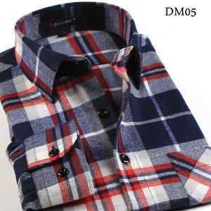 Plaid Shirt 2018 New Autumn Winter Flannel Red Checkered Shirt Men Shirts Long Sleeve Chemise Homme Cotton Male Check Shirts