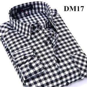 Plaid Shirt 2018 New Autumn Winter Flannel Red Checkered Shirt Men Shirts Long Sleeve Chemise Homme Cotton Male Check Shirts