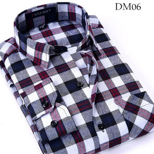 Plaid Shirt 2018 New Autumn Winter Flannel Red Checkered Shirt Men Shirts Long Sleeve Chemise Homme Cotton Male Check Shirts
