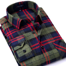 Load image into Gallery viewer, Plaid Shirt 2018 New Autumn Winter Flannel Red Checkered Shirt Men Shirts Long Sleeve Chemise Homme Cotton Male Check Shirts