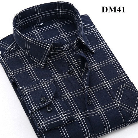 Plaid Shirt 2018 New Autumn Winter Flannel Red Checkered Shirt Men Shirts Long Sleeve Chemise Homme Cotton Male Check Shirts