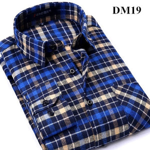 Plaid Shirt 2018 New Autumn Winter Flannel Red Checkered Shirt Men Shirts Long Sleeve Chemise Homme Cotton Male Check Shirts