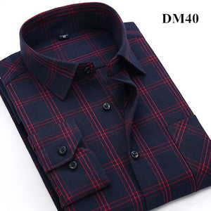 Plaid Shirt 2018 New Autumn Winter Flannel Red Checkered Shirt Men Shirts Long Sleeve Chemise Homme Cotton Male Check Shirts