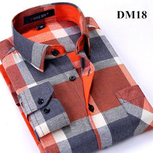 Load image into Gallery viewer, Plaid Shirt 2018 New Autumn Winter Flannel Red Checkered Shirt Men Shirts Long Sleeve Chemise Homme Cotton Male Check Shirts