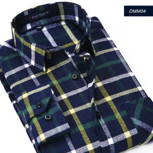 Plaid Shirt 2018 New Autumn Winter Flannel Red Checkered Shirt Men Shirts Long Sleeve Chemise Homme Cotton Male Check Shirts