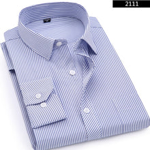 Load image into Gallery viewer, Plus Large Size 8XL 7XL 6XL 5XL 4XL Mens Business Casual Long Sleeved Shirt Classic Striped Male Social Dress Shirts