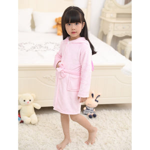 Retail Baby Animal Bathrobe For Boys And Girls Unicorn Pattern Hooded Towel Beach Kids Sleepwear Children Clothes YUPAO