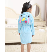 Load image into Gallery viewer, Retail Baby Animal Bathrobe For Boys And Girls Unicorn Pattern Hooded Towel Beach Kids Sleepwear Children Clothes YUPAO