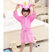 Load image into Gallery viewer, Retail Baby Animal Bathrobe For Boys And Girls Unicorn Pattern Hooded Towel Beach Kids Sleepwear Children Clothes YUPAO