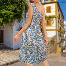 Load image into Gallery viewer, Plus Size Summer Dresses For Women 2022 Floral One Shoulder Beach Dress Women Bohemian Strapless Strapless Dress Платье Женское