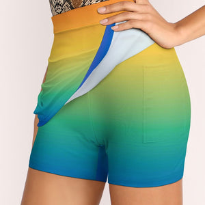 Flag Gradient Skirts Woman Fashion 2022 Pant Skirt Mini Skirts Office Short Skirt Pride Q Qia Qi Rainbow Gradient Gradients