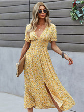 Load image into Gallery viewer, Summer New Fashion Short Sleeve Commuting Bohemian Leisure Vacation Sexy Long Skirt Big Swing Skirt A-LINE Mid-Calf Woman Dress