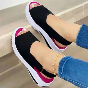 Women Sandals 2022 Heels Sandals Peep Top Summer Shoes Women Platform Sandals Soft Wedges Shoes Sandalias Mujer Casual Footwear