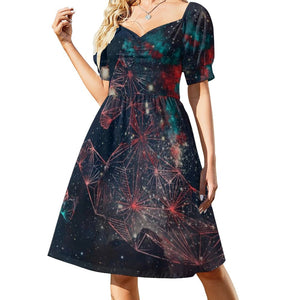 Unicorns In Space Dress Cartoon Ombre Unicorn Pretty Dresses Street Fashion Casual Dress Summer V Neck Pattern Oversize Vestido 1