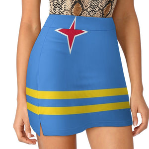 Flag Of Aruba Skirts Woman Fashion 2022 Pant Skirt Mini Skirts Office Short Skirt Flag Of Aruba Aruba