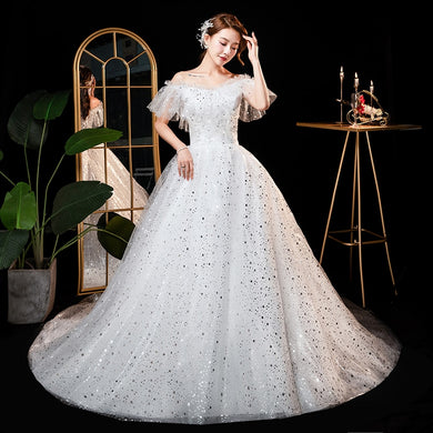 wedding dress for women plus size ball gowns wedding dresses new bride's  tail lace up embroidery dresses vestidos de novia